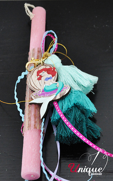 Ariel Blue Brelock Easter Candle Lampada