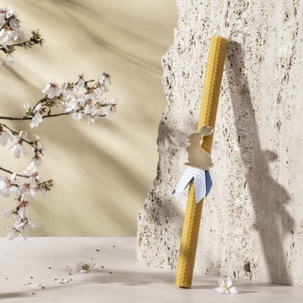 Handmade Easter Beeswax  Easter Candle –Lampada “Bunny”