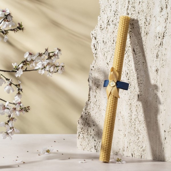 Handmade Easter Beeswax  Easter Candle –Lampada “Evil Eye”