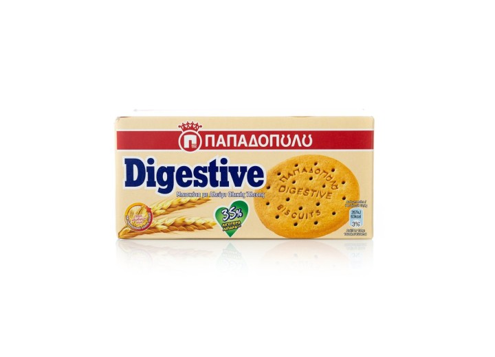 PAPADOPOULOS Digestive Wholegrain 35% Less Fat Biscuits 250G