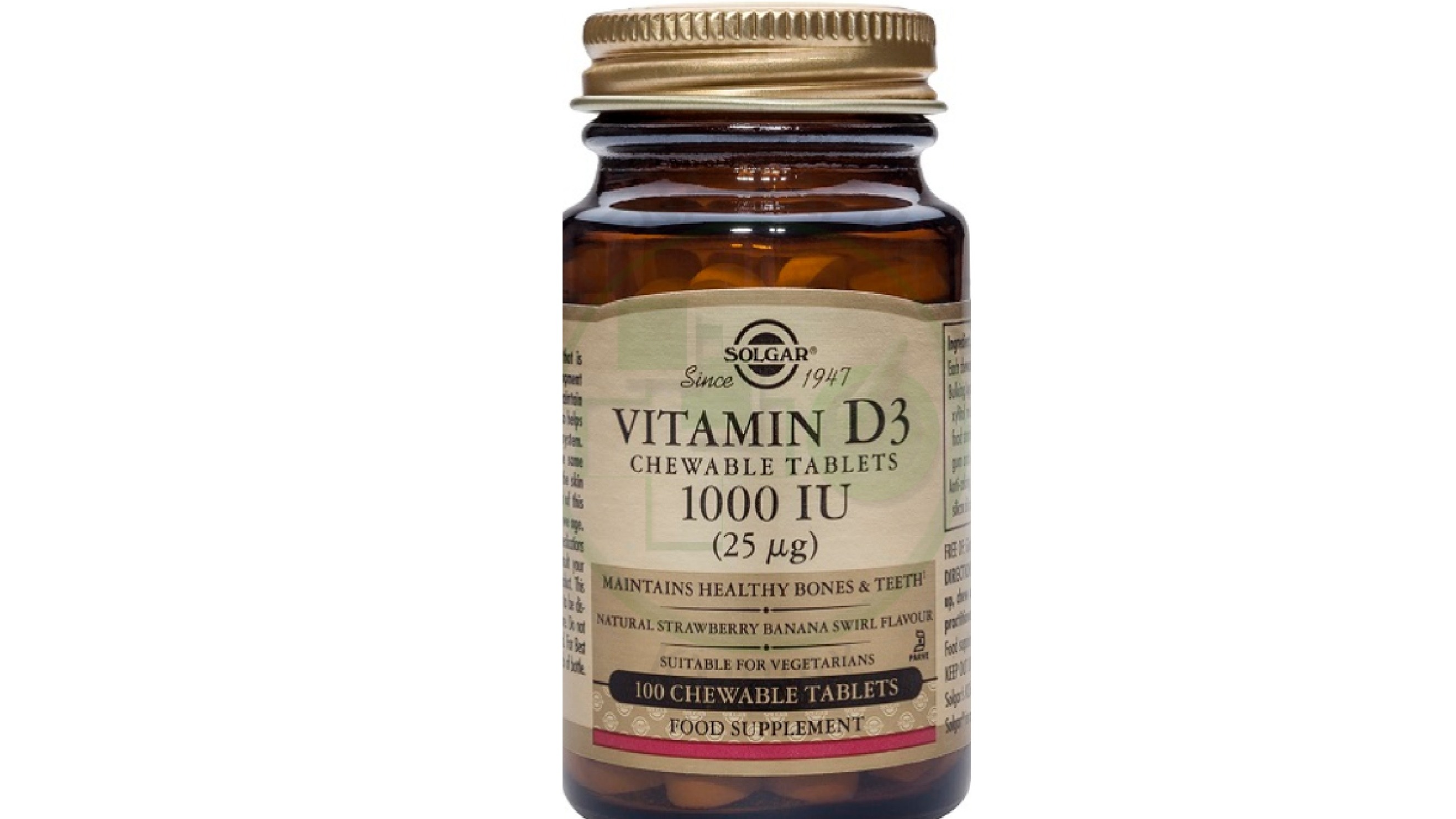 Solgar Vitamin D3 1000 Chewable 100 S Vitamins & Minerals