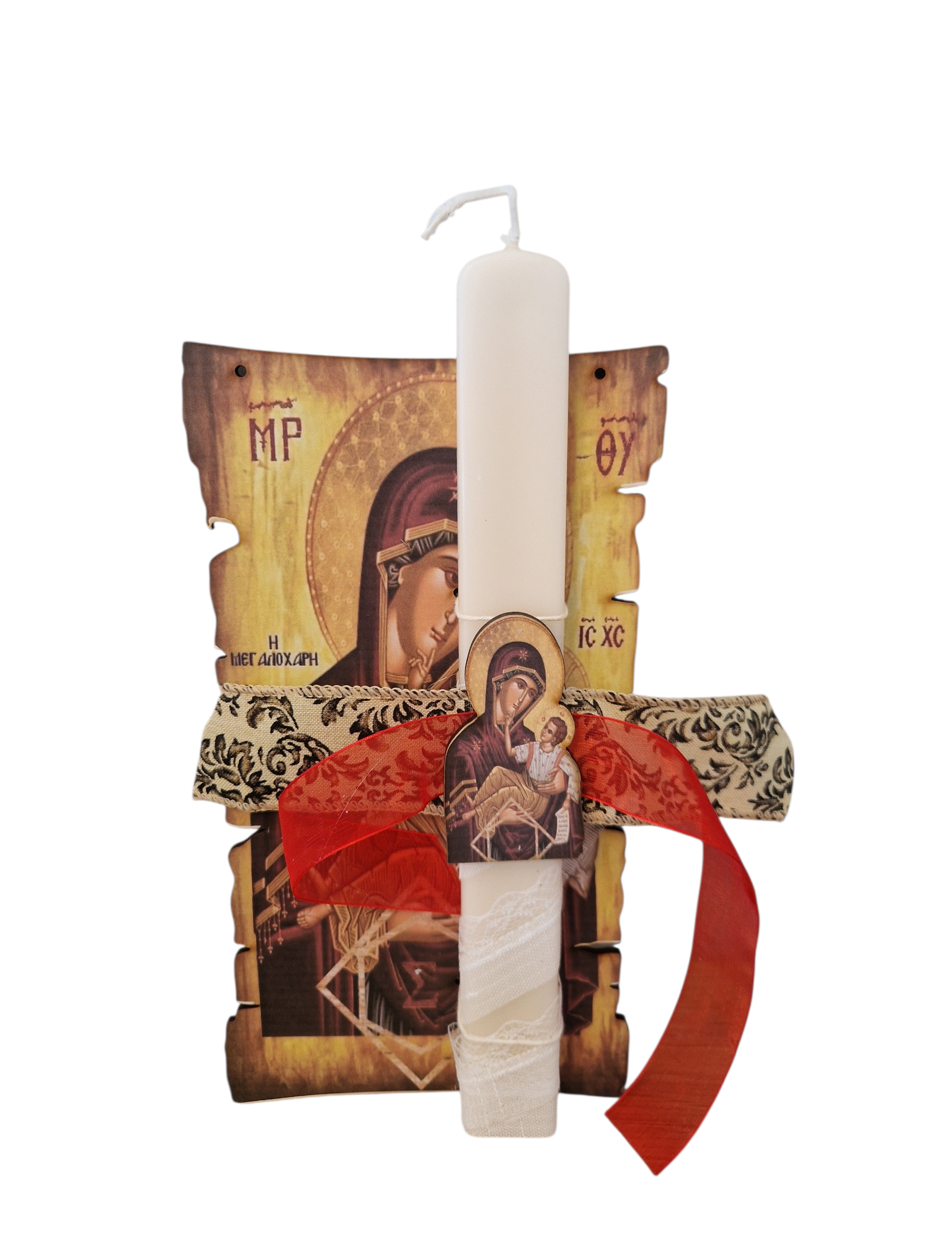 Virgin Mary Easter Candle