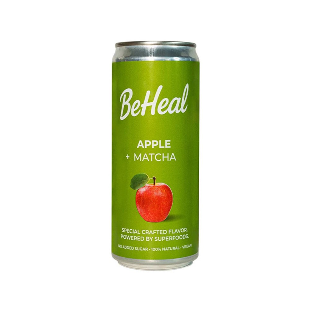 Apple And Matcha Soft Drink, 330 ml, BeHeal