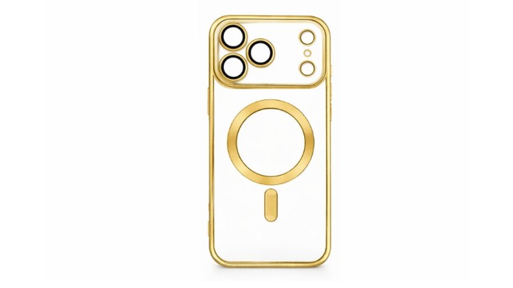 MagSafe Clear iPhone Case with gold Edge – Slim, Protective Iphone 17promax