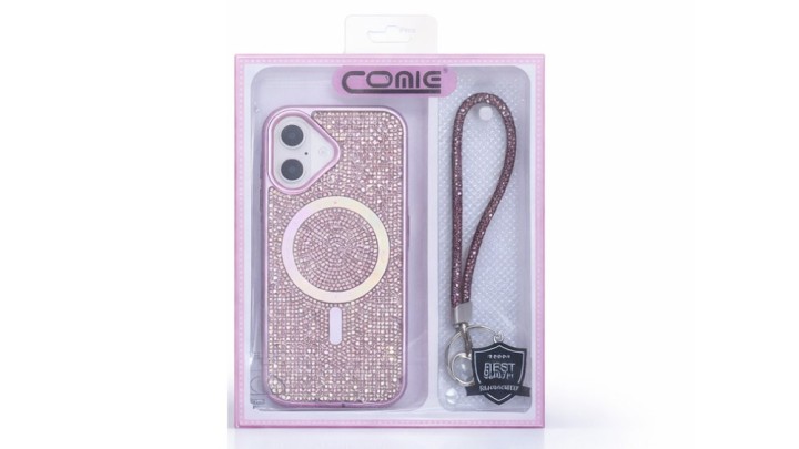 Glitter iPhone 17 Case with Magnetic Ring & Wrist Strap