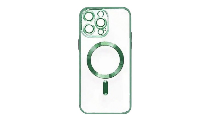 MagSafe Clear iPhone Case with green Edge – Slim, Protective iphone 16 pro
