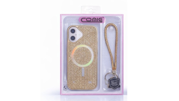 Glitter iPhone 17 Case with Magnetic Ring & Wrist Strap
