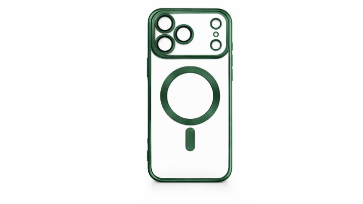 MagSafe Clear iPhone Case with green Edge – Slim, Protective Iphone 17promax