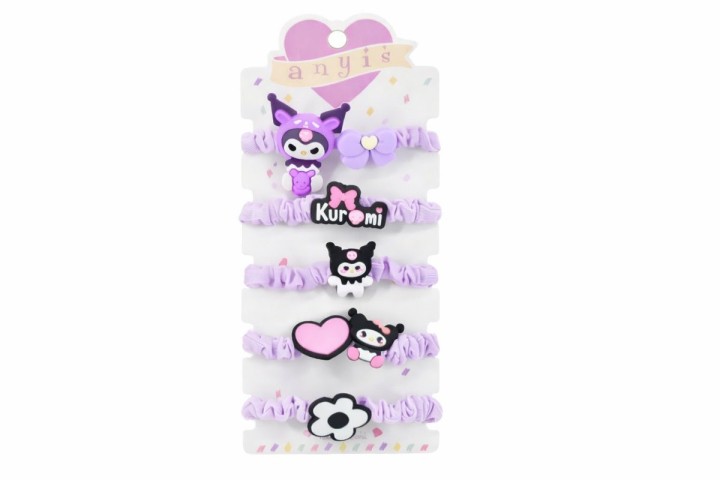 Kuromi Hair Ties Set – Purple Cute Elastic Hair Accessories for Girls