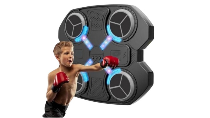 Wall-mounted Boxing Training Device – Musical Boxing Target Black for kids