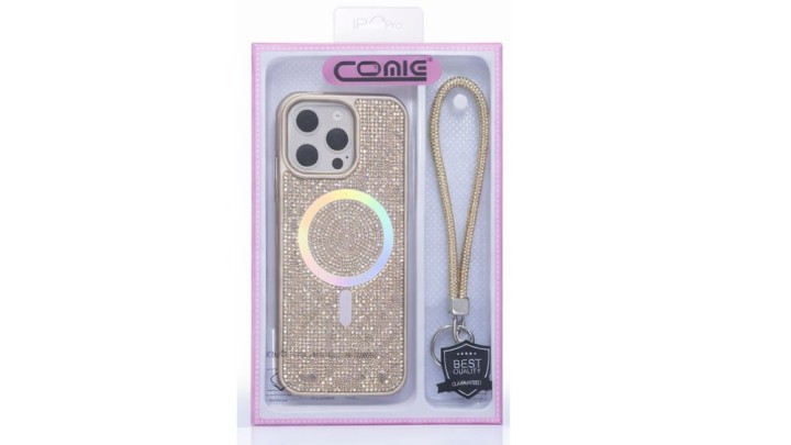 Glitter iPhone 16 pro max Case with Magnetic Ring & Wrist Strap