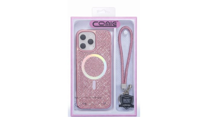 Glitter iPhone 16 pro max Case with Magnetic Ring & Wrist Strap