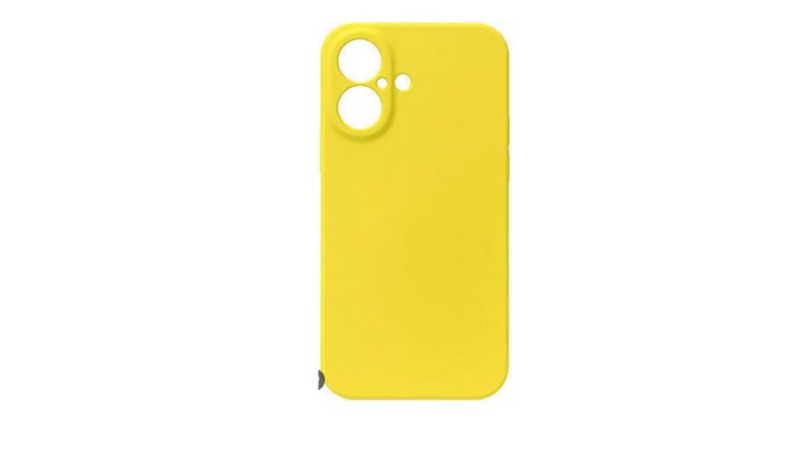 Yellow Silicone Shockproof iPhone 16 Case