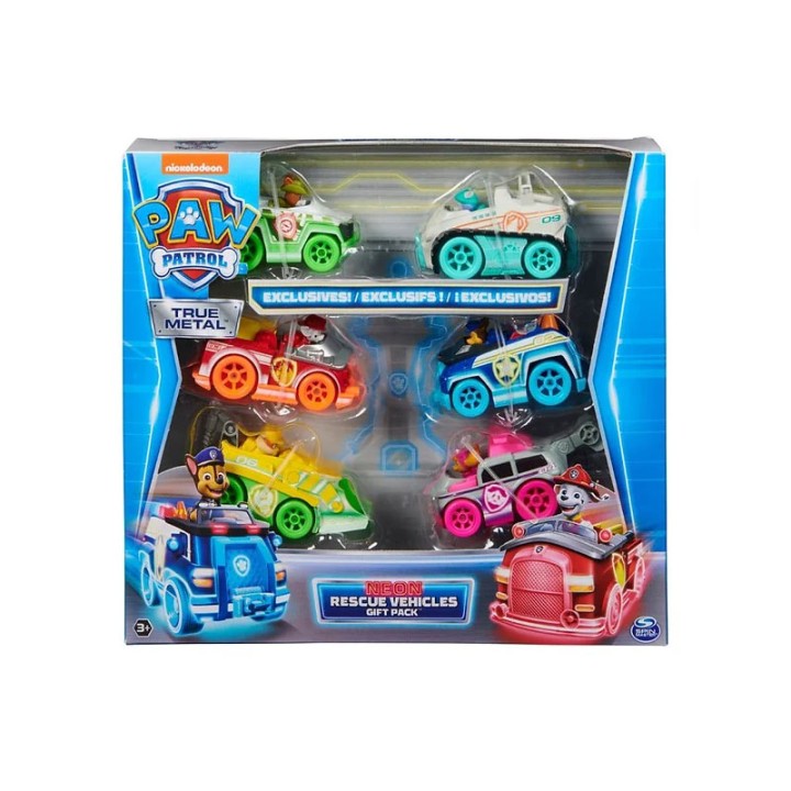 Spin Master Paw Patrol: Metal Neon Rescue Vehicles Gift Pack (6064139)