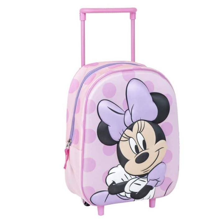 Cerda Kids Backpack Trolley 3D 31 cm Minnie Mouse 2100005119 - Backpack with Wheels Minnie Mouse Pink 25 x 37 x 10 cm