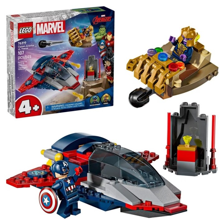 LEGO 76319 Captain America Vs. Thanos - Building Set - Thanos (76319) is a buildable Super Hero toy for kids aged 4 and over - 107 Pieces