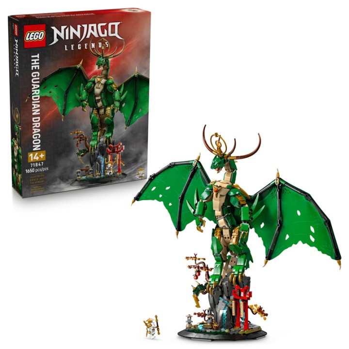 LEGO 71847 The Guardian Dragon - Building Set - Older NINJAGO® fans aged 14 and up can expand their collection of LEGO® NINJAGO models with this ... - 650 Pieces