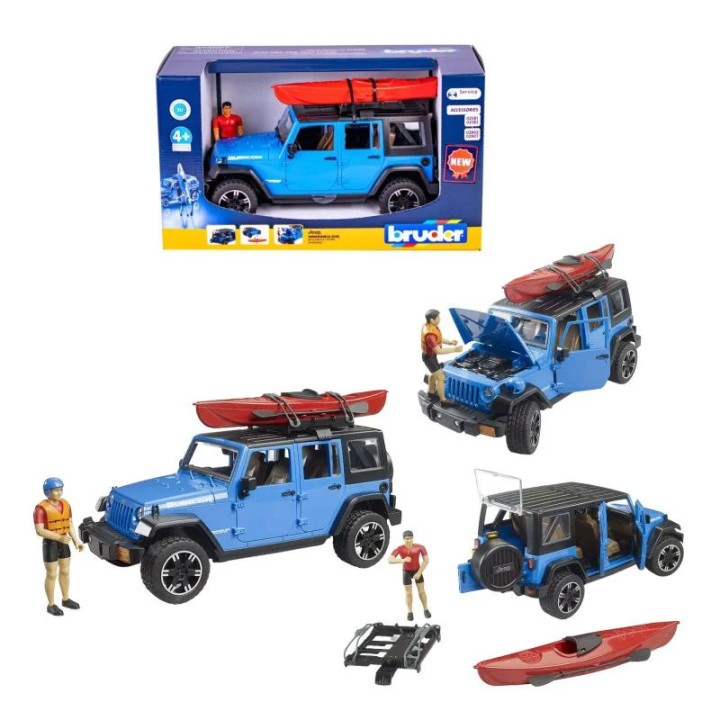 Bruder 02529 New Jeep Wrangler Rubicon w/ Kayak and Kayaker  3+ years