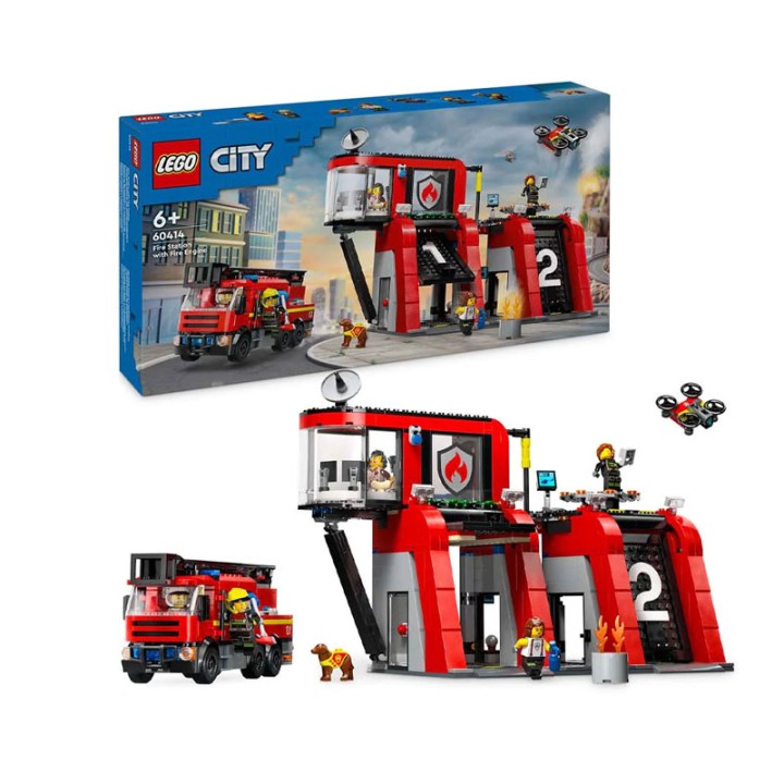 LEGO City 60414 Fire Station With Fire Truck  6+ years