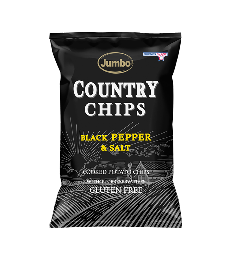 JUMBO COUNTRY CHIPS Black Pepper & Salt 150G