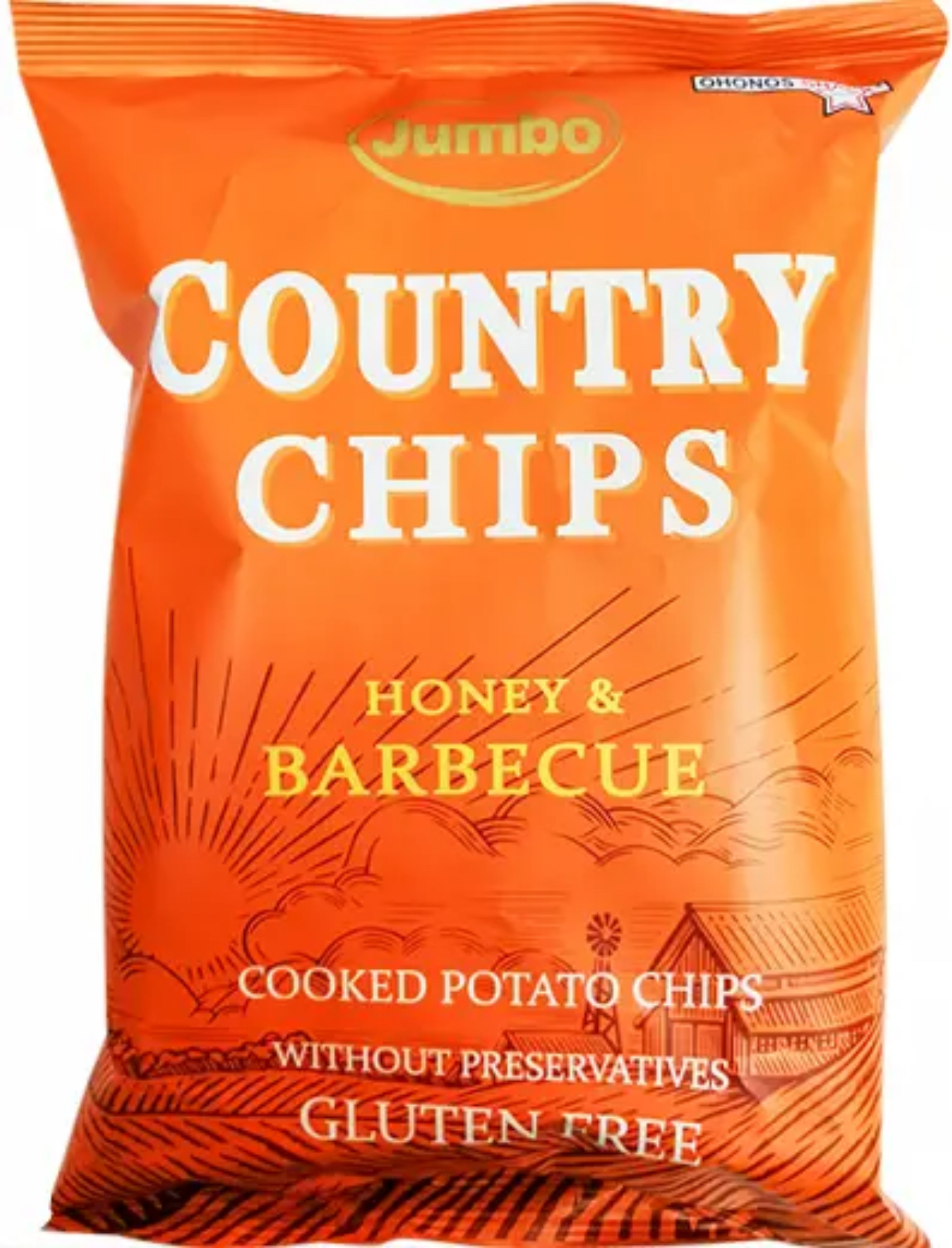 JUMBO COUNTRY CHIPS Honey & Barbecue 150G