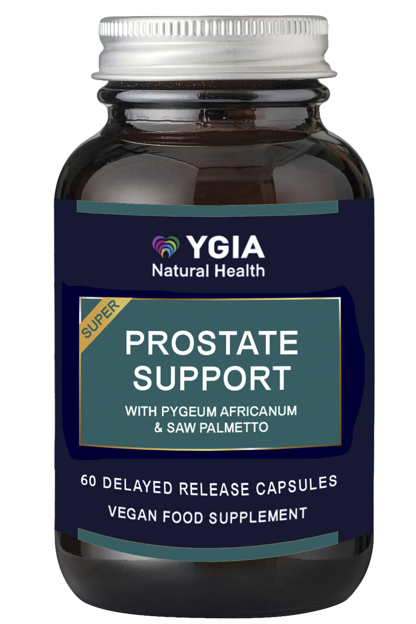 SUPER PROSTATE SUPPORT -ENHANCED EFFECTIVE FORMULA FOR PROSTATE HEALTH♦ 60 Delayed Release Veg Caps X 500mg  ♦ Amber Glass Bottles ♦ 100% Natural ♦ Non-GMO ♦ Gluten & Dairy Free ♦ No Additive