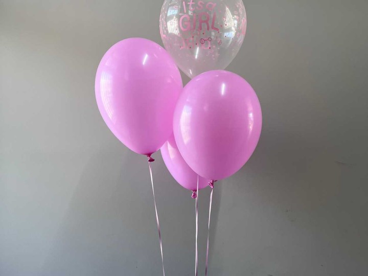 4 Μπαλόνια με ήλιο για νεογέννητο κοριτσακι