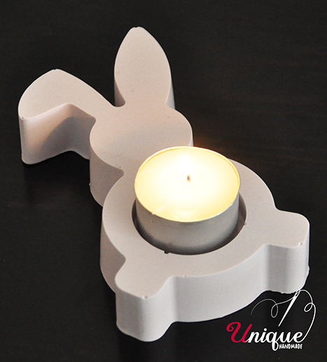 Lilac Bunny Candle Holder Easter Decoration