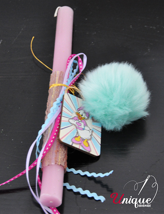 Daisy Duck Blue Brelock Easter Candle Lampada