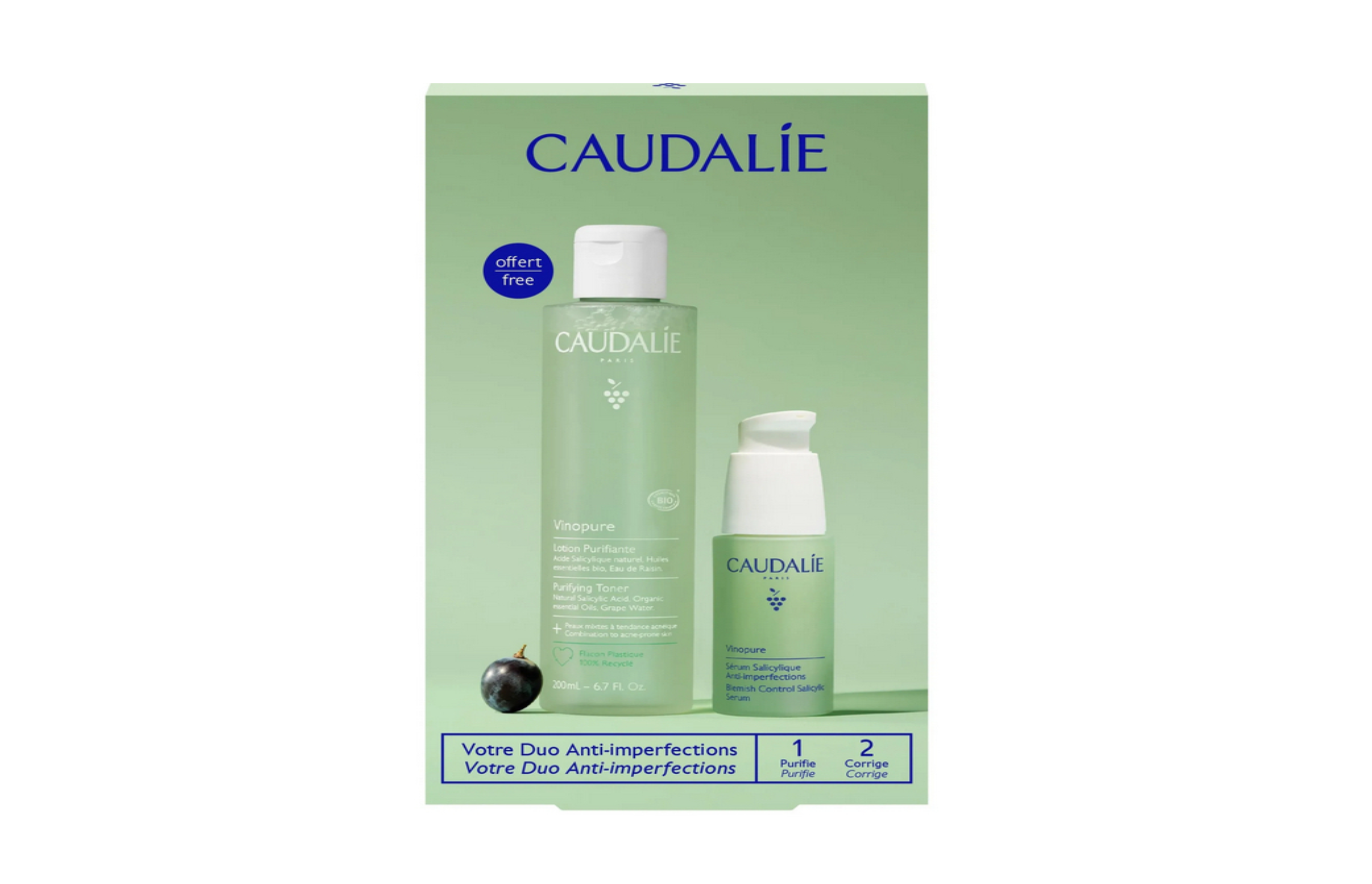Caudalie Vinopure Purifying Toner 200ml OFFER PACK