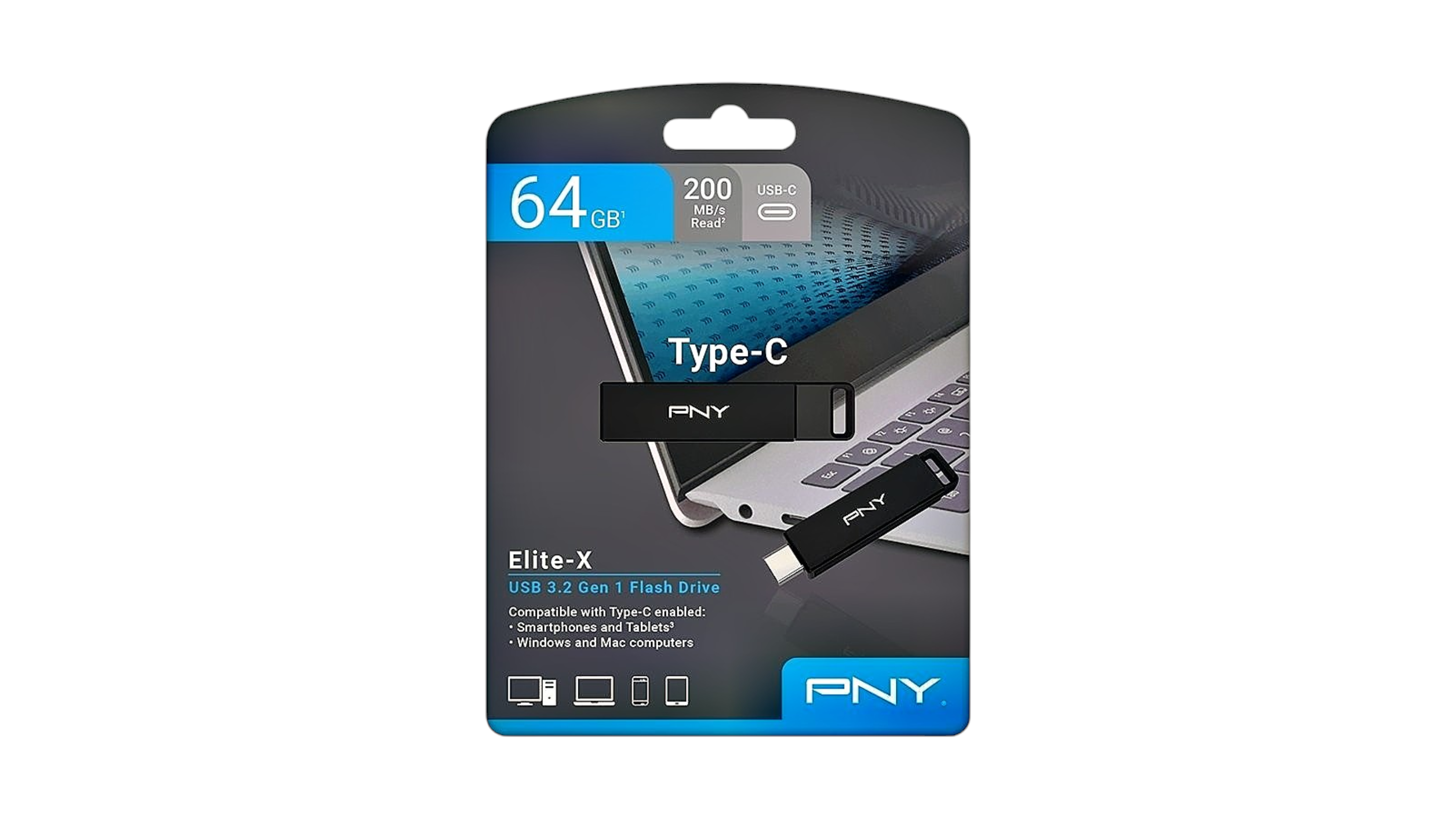 PNY FD Elite-X Type-C USB 3.2 Flash Drive 64GB