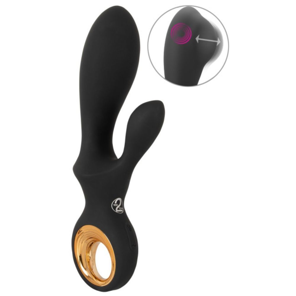 ETERNAL - INFLATABLE RABBIT VIBRATOR 10 SPEED BLACK