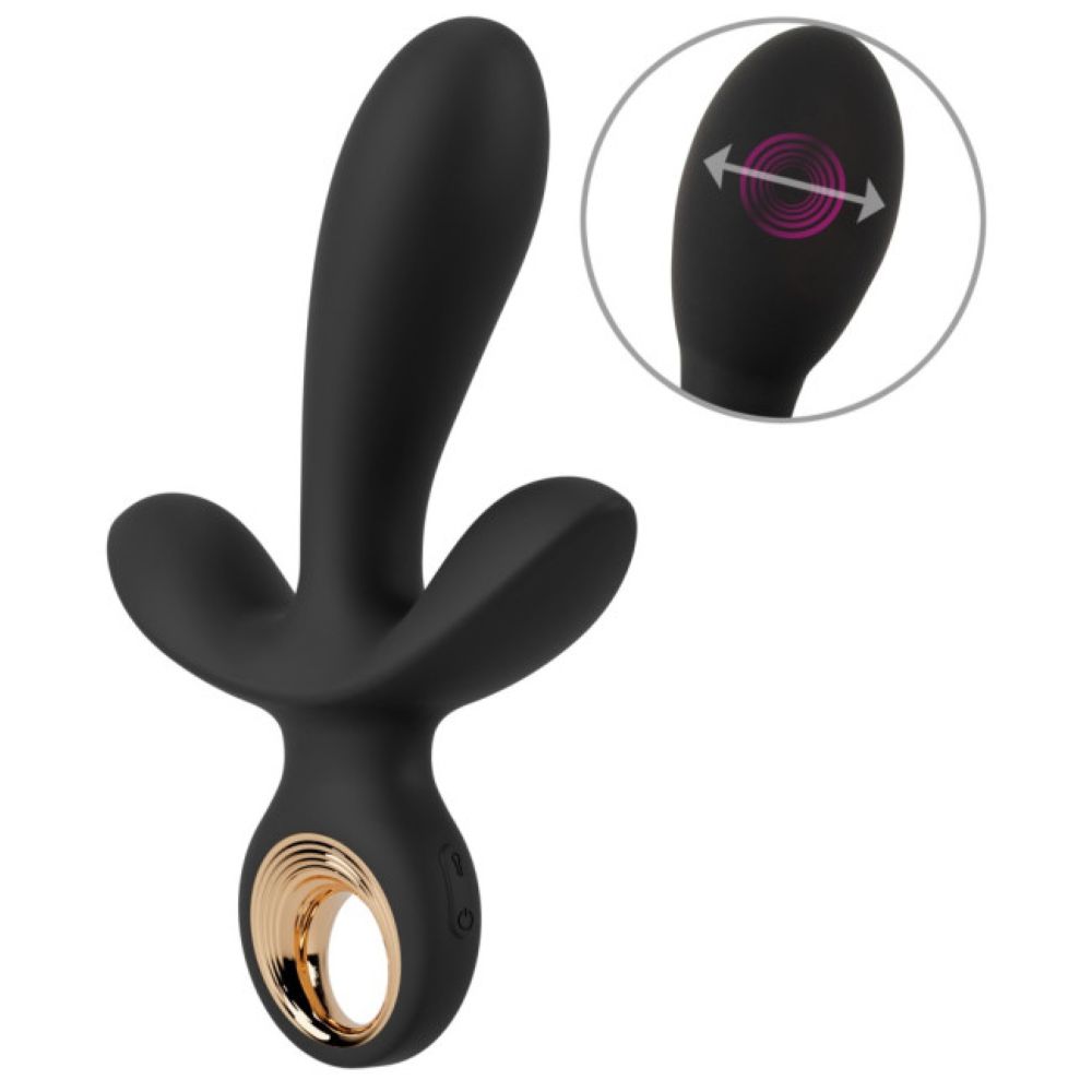 ETERNAL - INFLATABLE TRIPLE VIBRATOR 10 SPEED BLACK