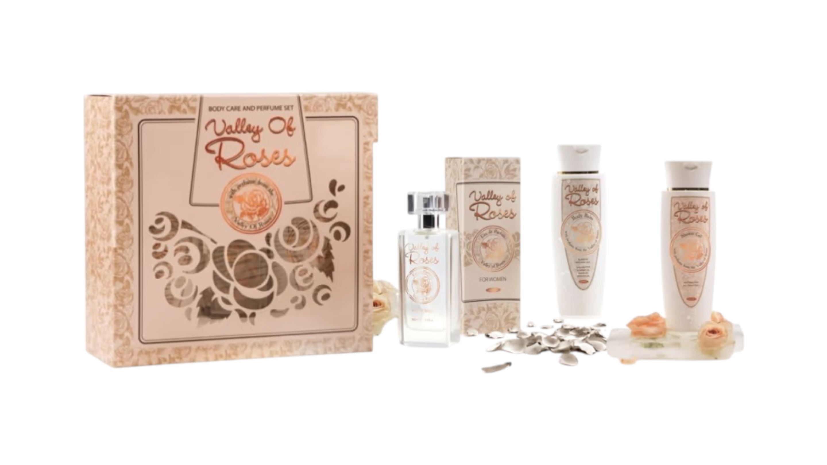 Product tags: perfume ,  rose ,  rose perfume ,  rose body lotion ,  rose shower gel Zag Zodiak "Valley of Roses" rose perfumed luxury cosmetics set