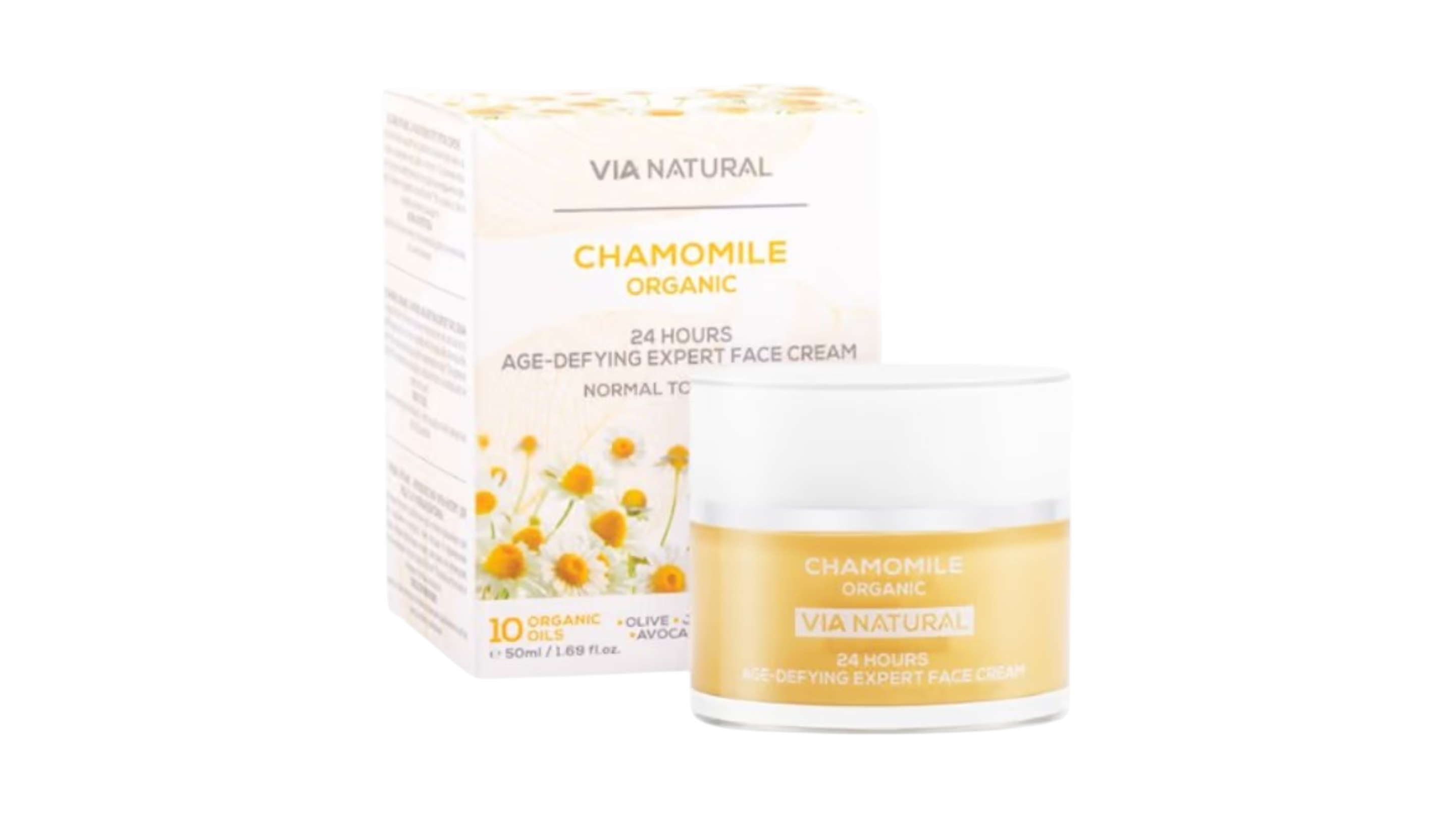 Chamomile Organic - 24 Hours Age-defying Expert Face Cream Via Natural 50 ml