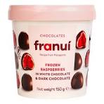 FRANOUI ICE CREAM RASPBERRIES IN WHITE & DARK CHOCOLATE