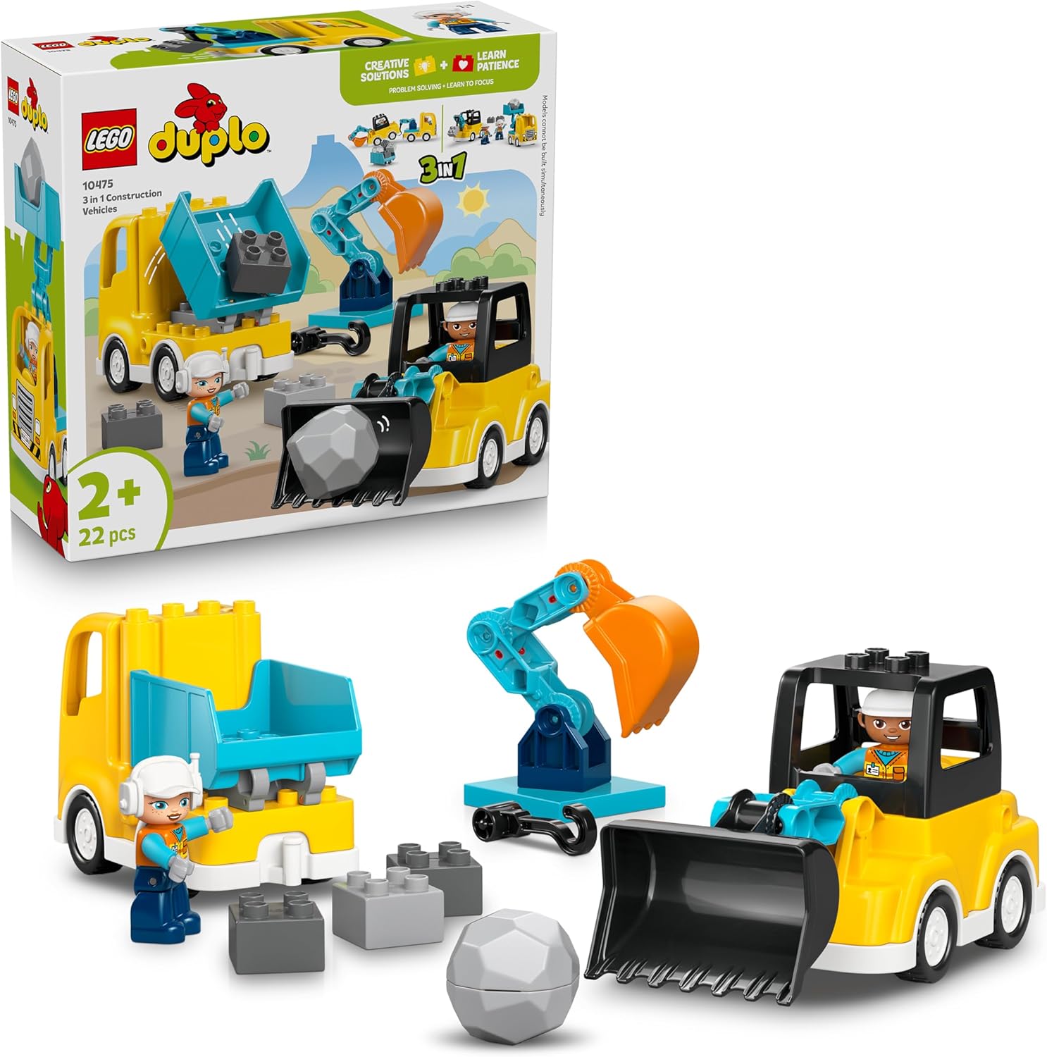 LEGO DUPLO CONSTRUCTION VEHICLES 2+ 22PCS 10475