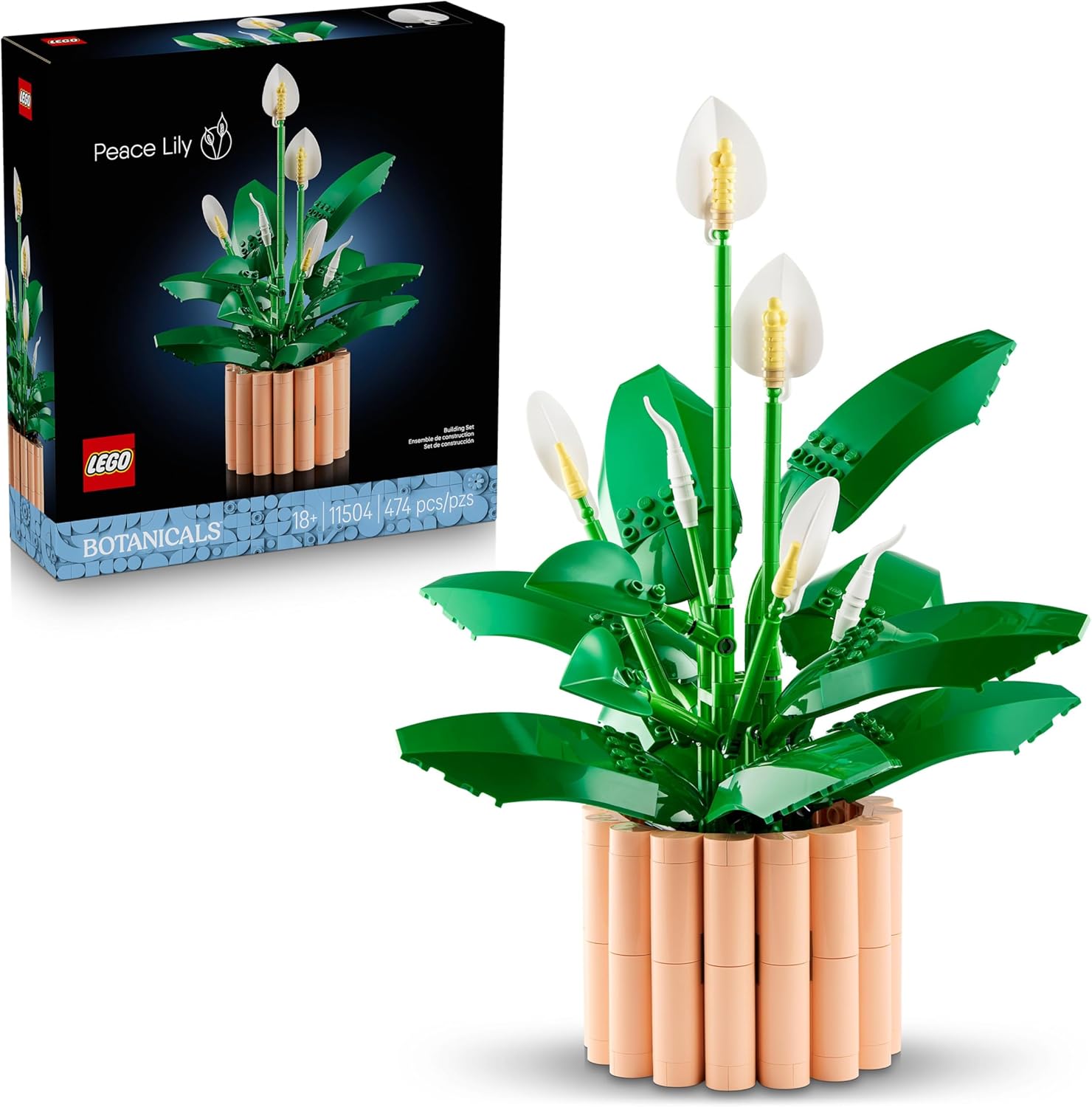 LEGO BOTANICALS PEACE LILY 18+ 474PCS, 11504