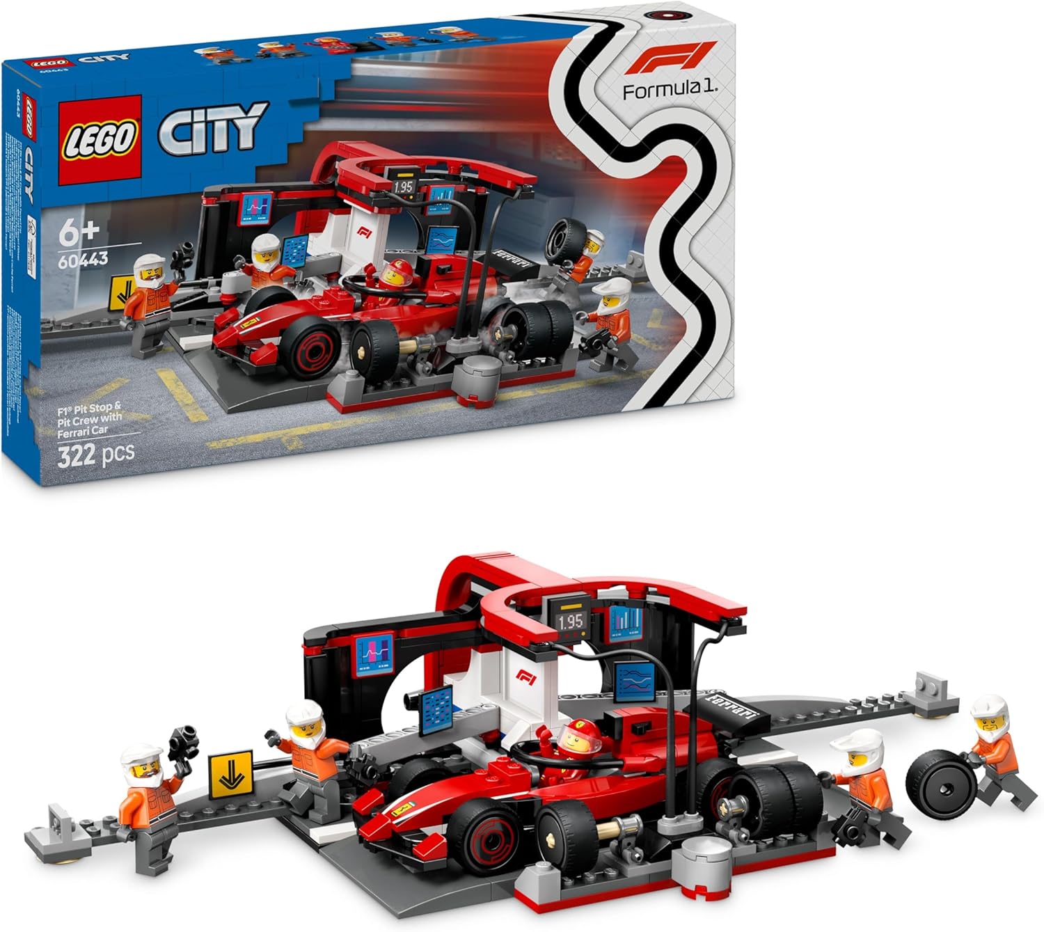 LEGO CITY F1 PIT STOP 6+ 322PCS 60443