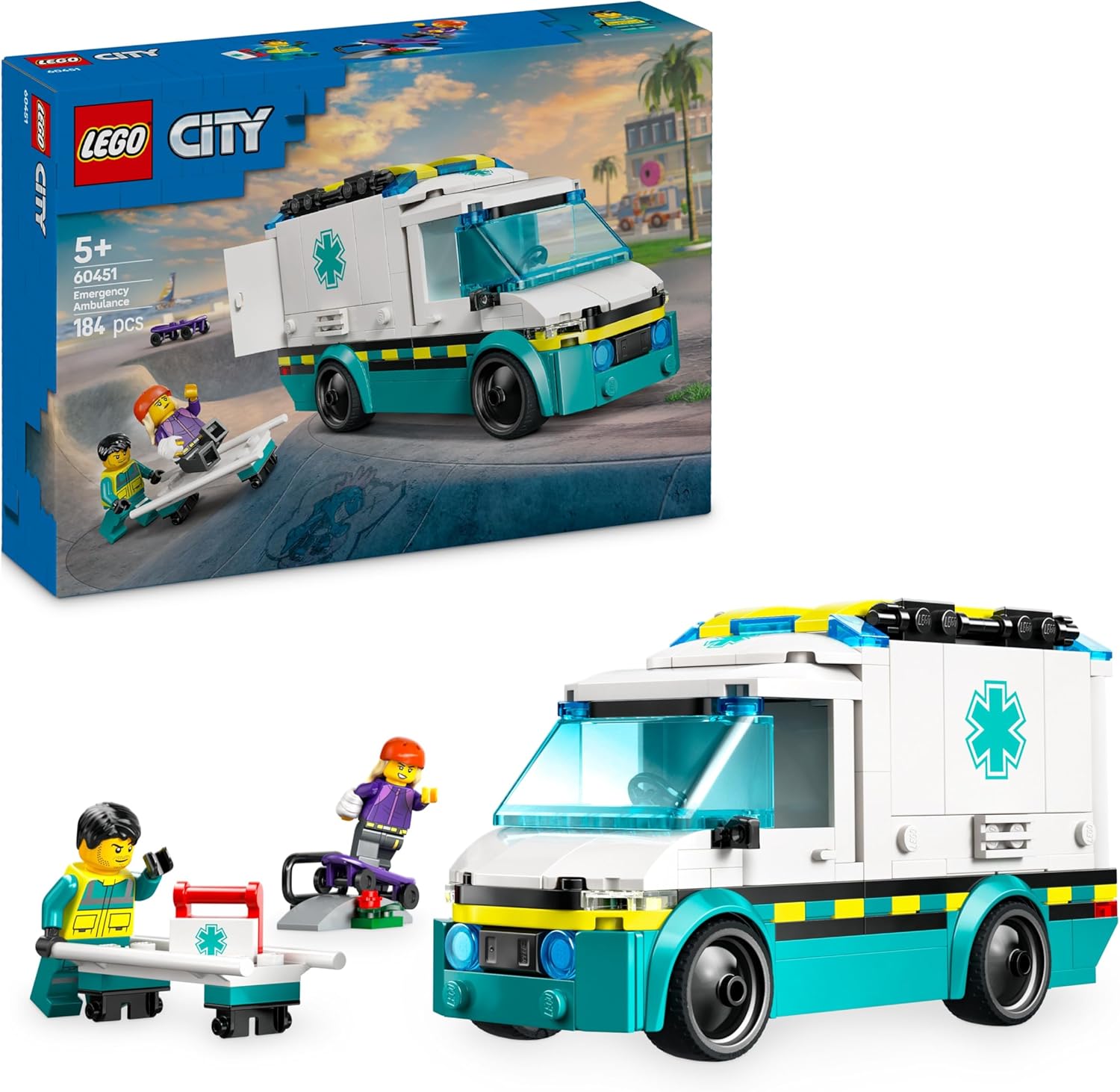 LEGO CITY EMERGENCY AMBULANCE 184PCS 60451 5+