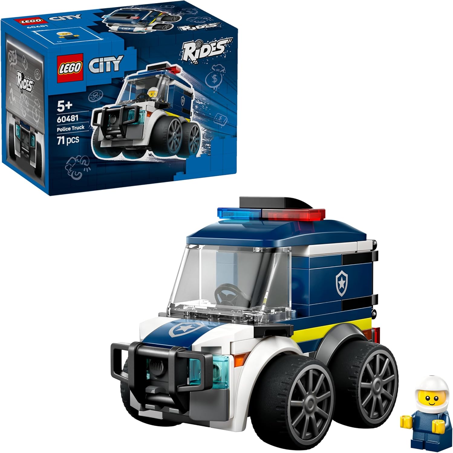 LEGO CITY RIDES POLICE TRUCK 71PCS 5+ 60481