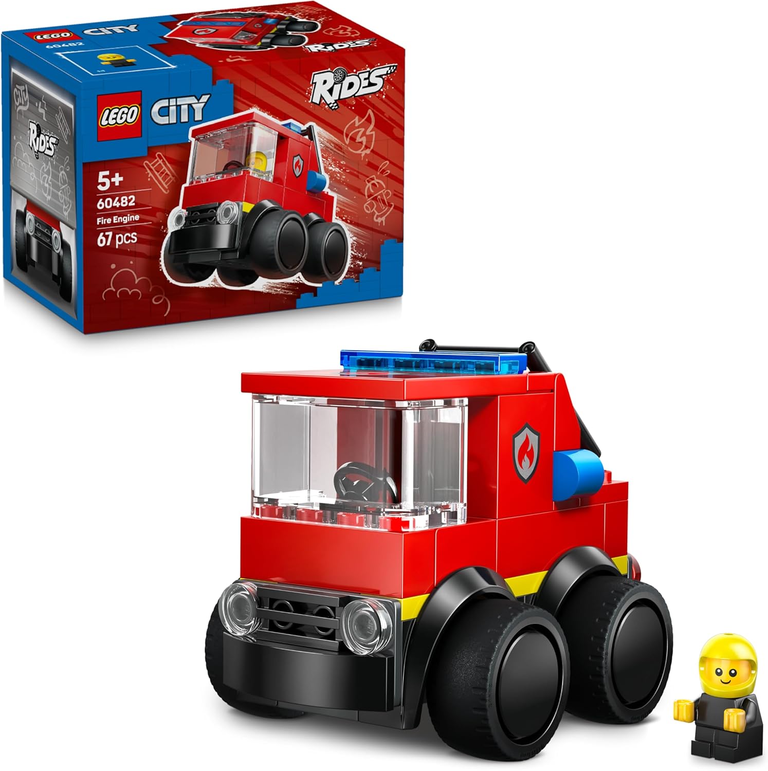 LEGO CITY RIDES FIRE TRUCK 67PCS 5+ 60482