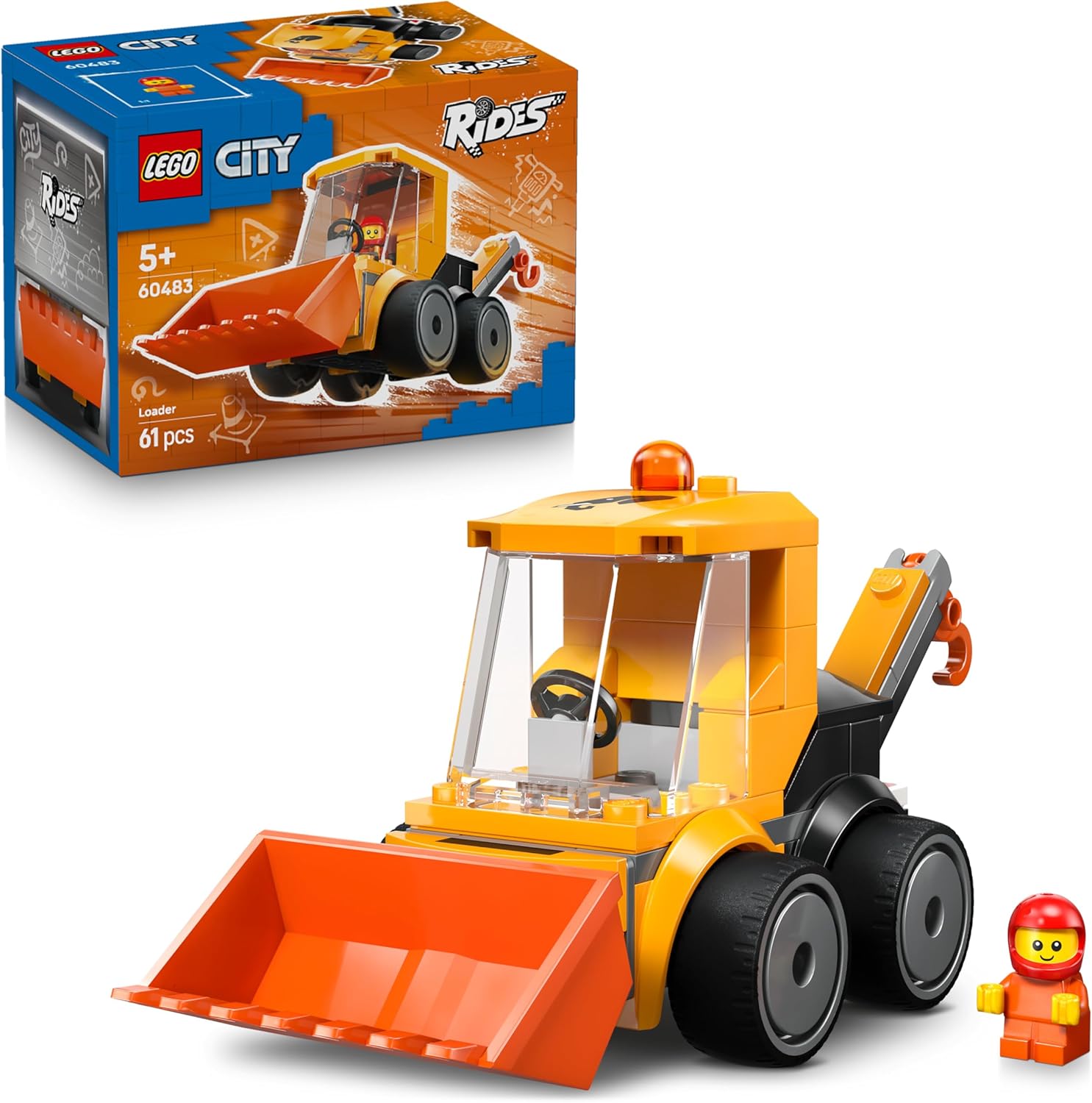 LEGO CITY RIDES CONSTRUCTION LOADER 61PCS 5+ 60483