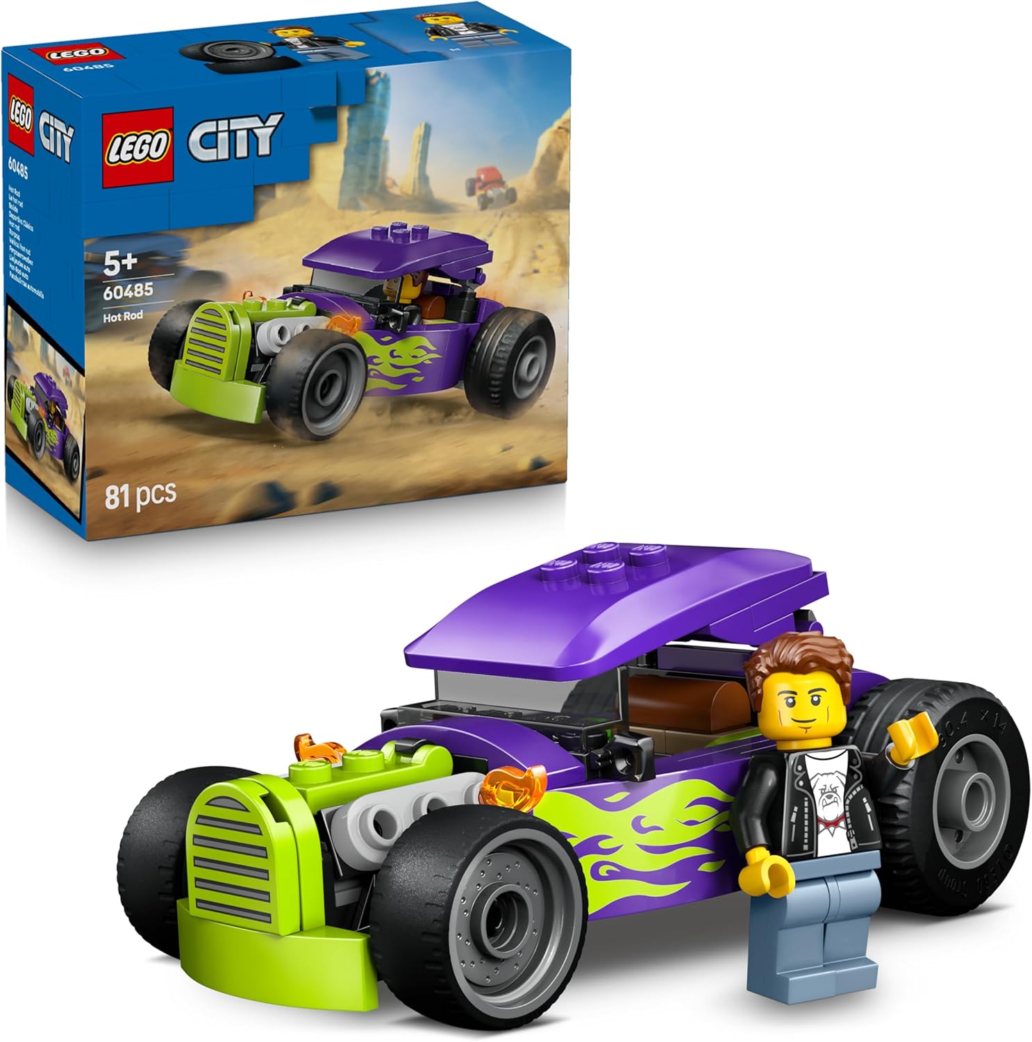 LEGO CITY HOT ROD 5+ 81 PCS 60485