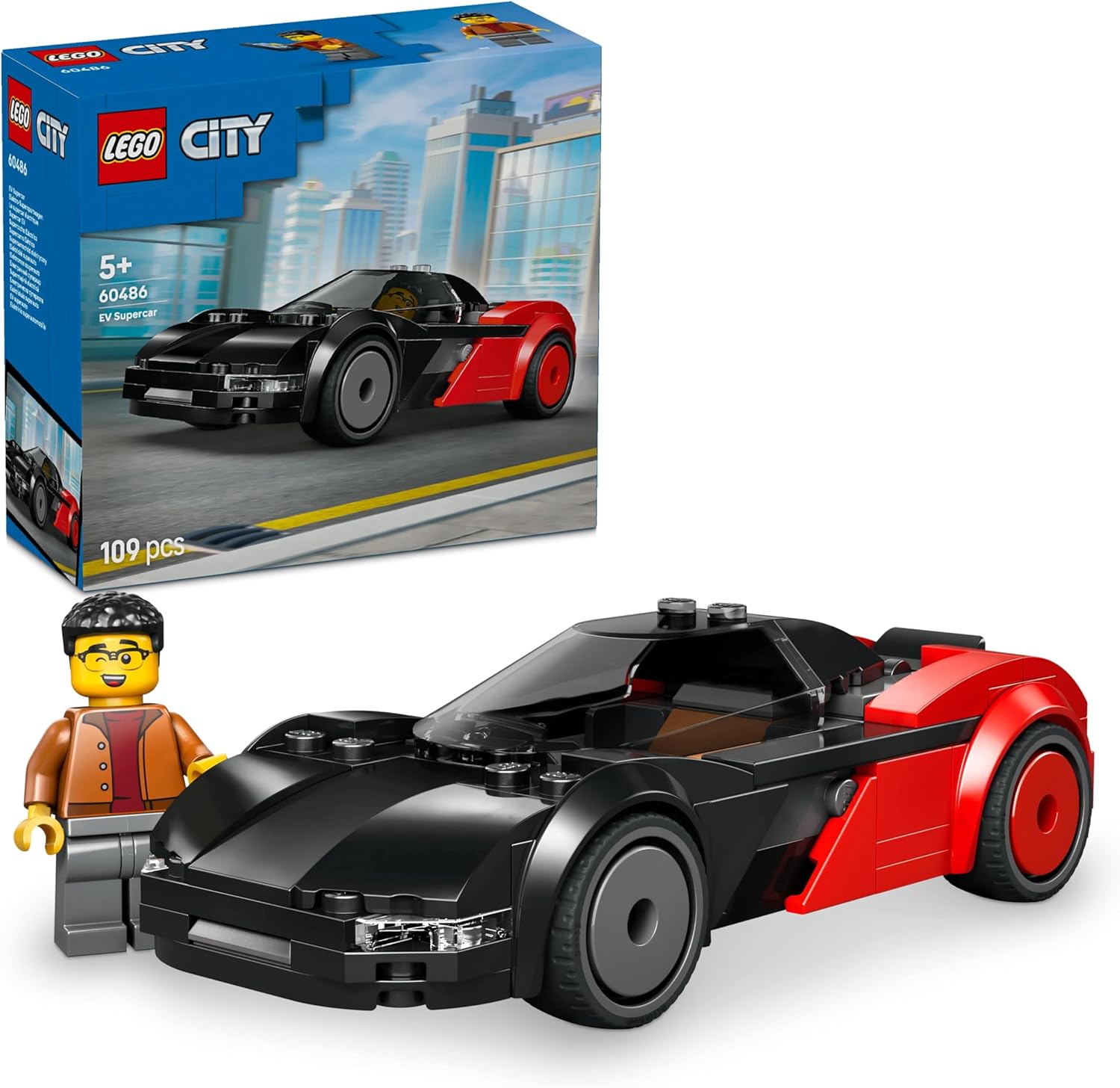 LEGO CITY EV SUPERCAR 5+ 109PCS 60486