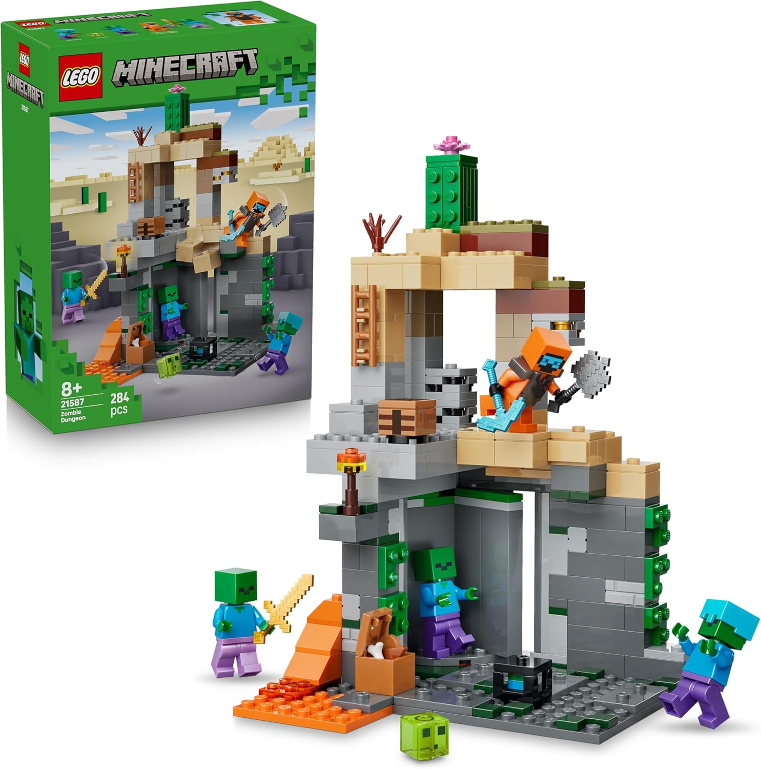 LEGO MINECRAFT ZOMBIE DUNGEON 8+ 284PCS 21587