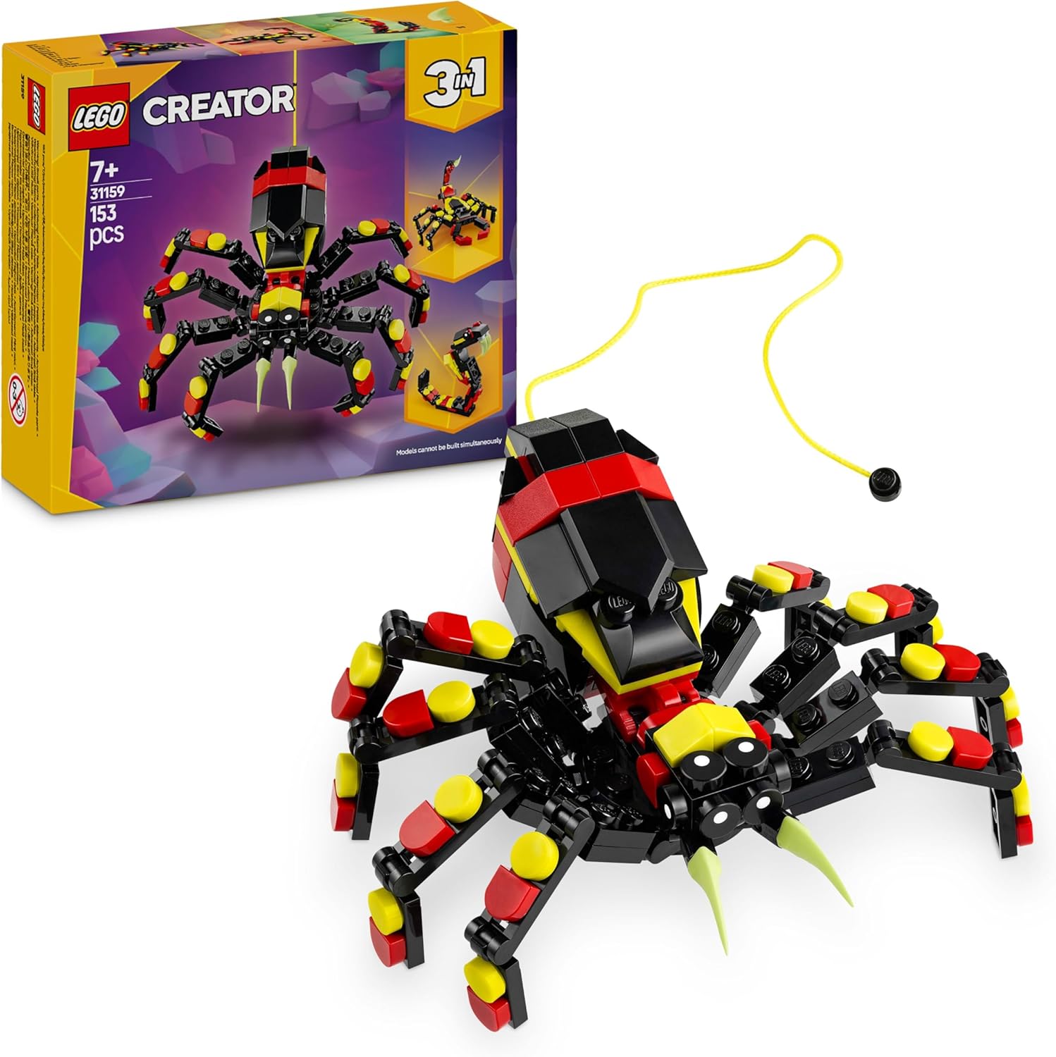 LEGO CREATOR WILD ANIMALS SPIDER 7+ 153PCS 31159