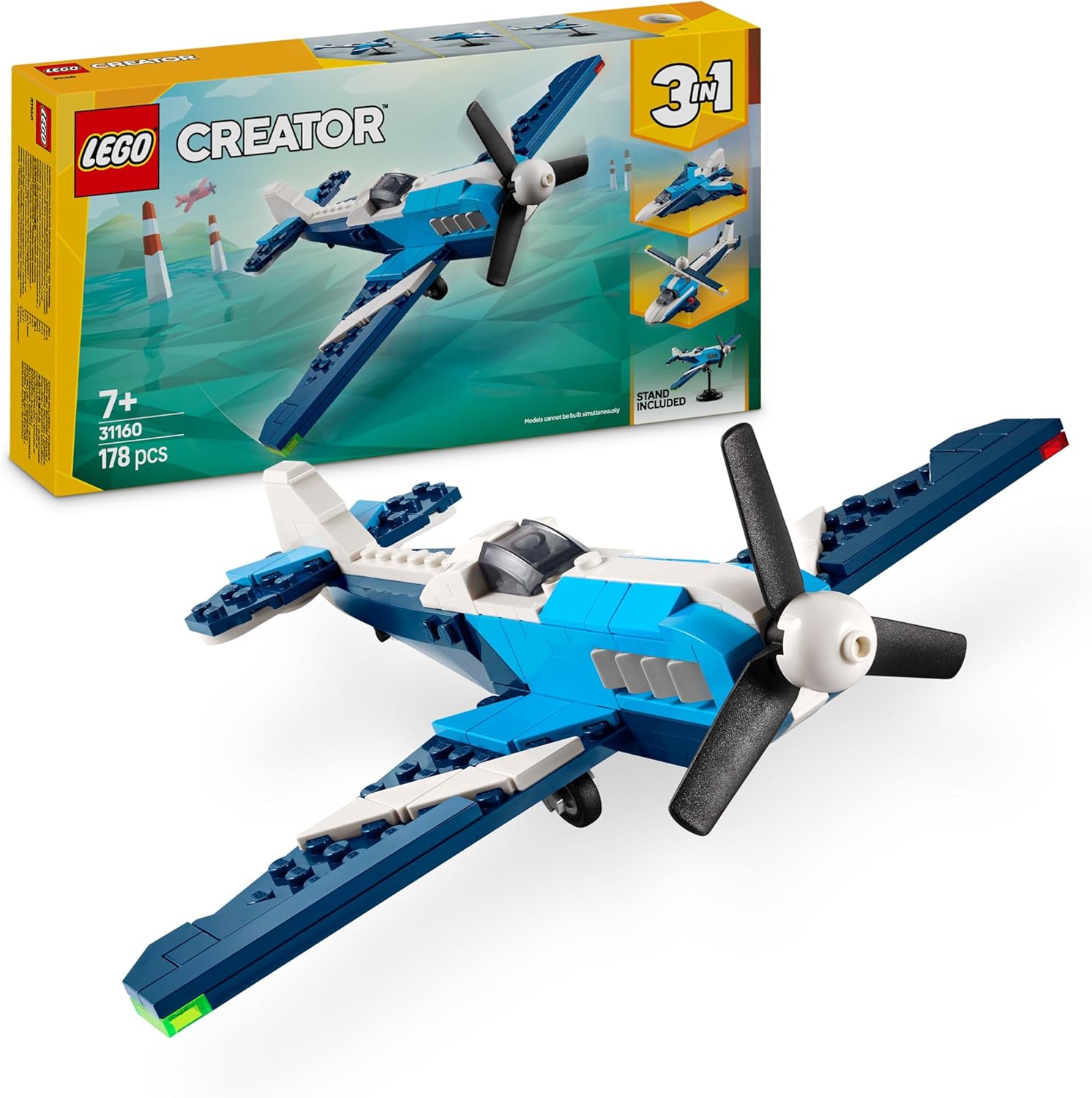 LEGO CREATOR 3 IN 1 AIRCRAFT RACE PLANE 7+ 178PCS 31160