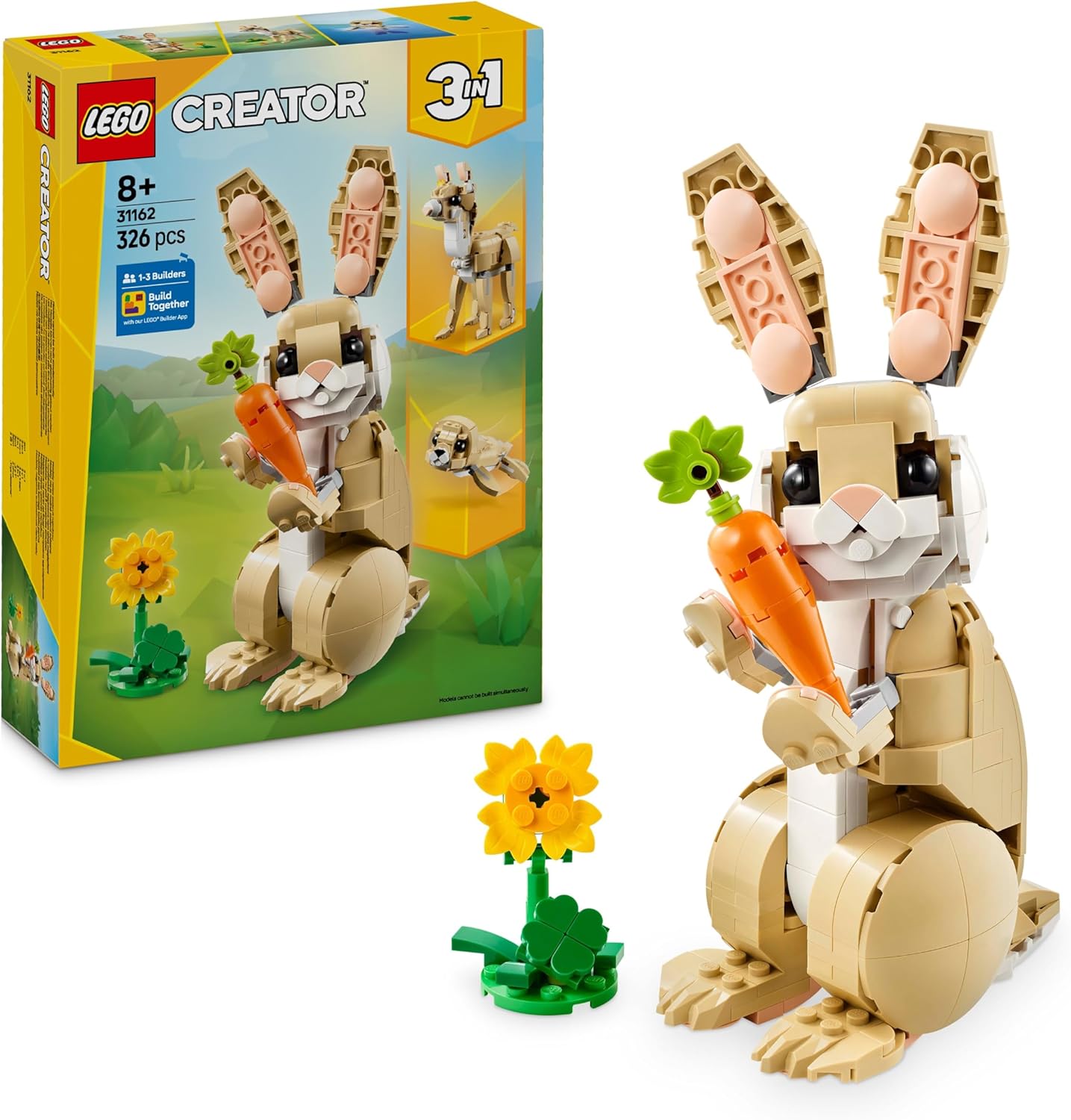 LEGO CREATOR CUTE BUNNY 3 IN 1 8+ 326PCS 31162
