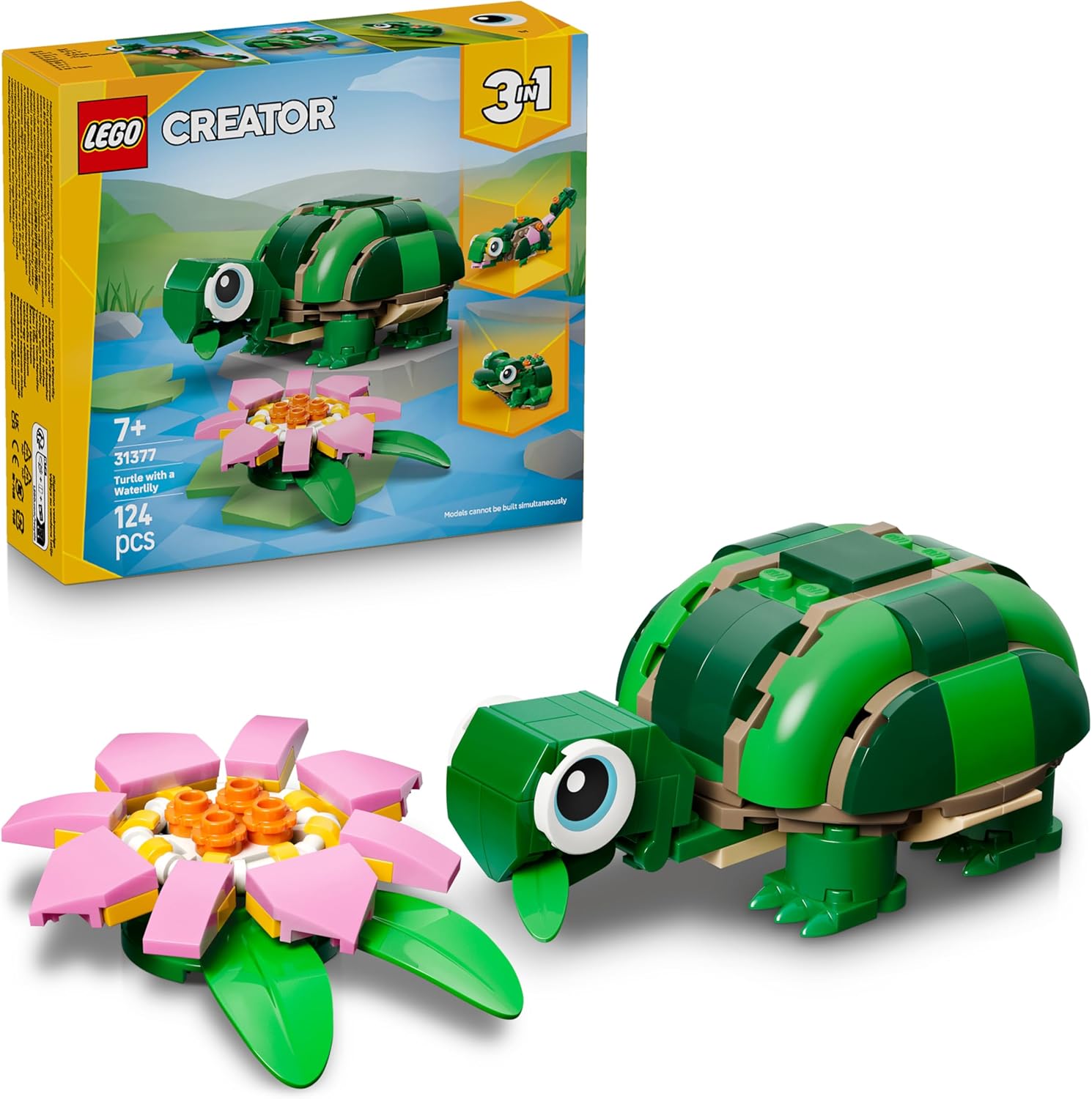 LEGO CREATOR TURTLE WITH A WATERLILLY 7+ 124PCS 31377